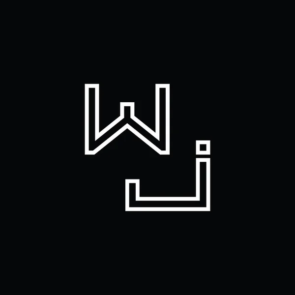 Logo Monogram Line Style Blackground Design Template — Wektor stockowy