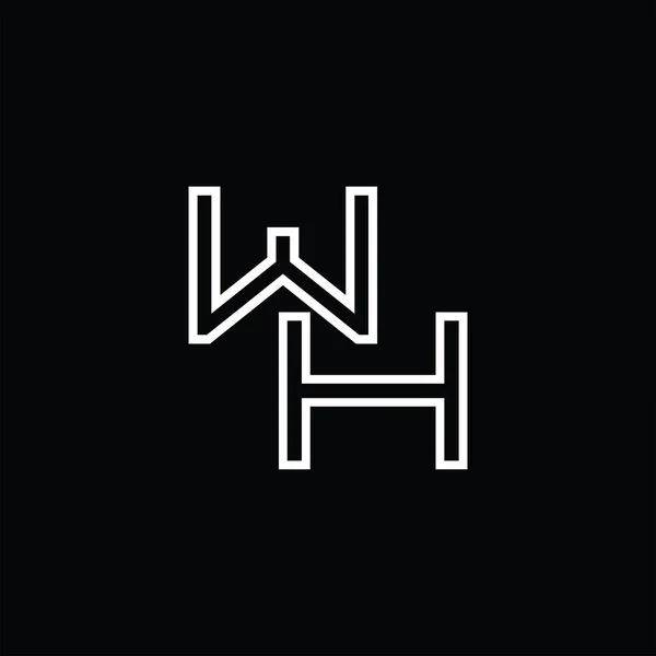Λογότυπο Μονόγραμμα Γραμμή Στυλ Blackground Πρότυπο Σχεδιασμού — Διανυσματικό Αρχείο