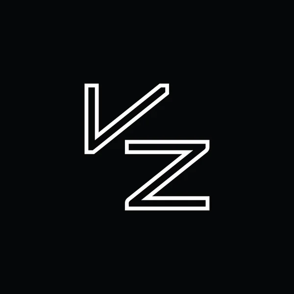 Logo Monograma Con Plantilla Diseño Blackground Estilo Línea — Archivo Imágenes Vectoriales