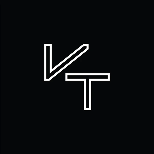 Logo Monogram Line Style Blackground Design Template — Wektor stockowy