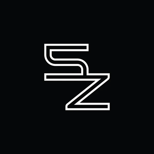 Logo Monogram Line Style Blackground Design Template — Wektor stockowy