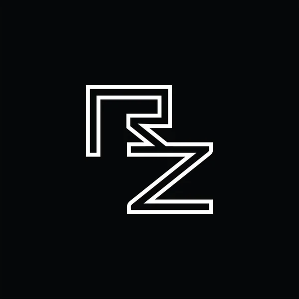 Logo Monograma Con Plantilla Diseño Blackground Estilo Línea — Archivo Imágenes Vectoriales