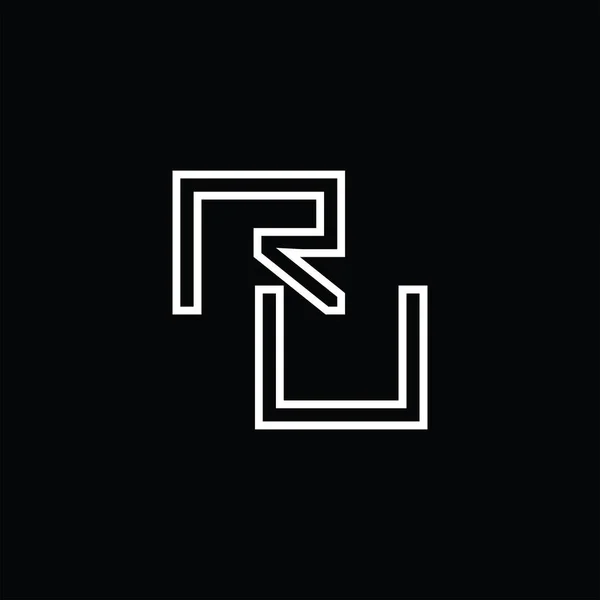 Logo Monogram Šablonou Pro Design Stylu Čáry — Stockový vektor