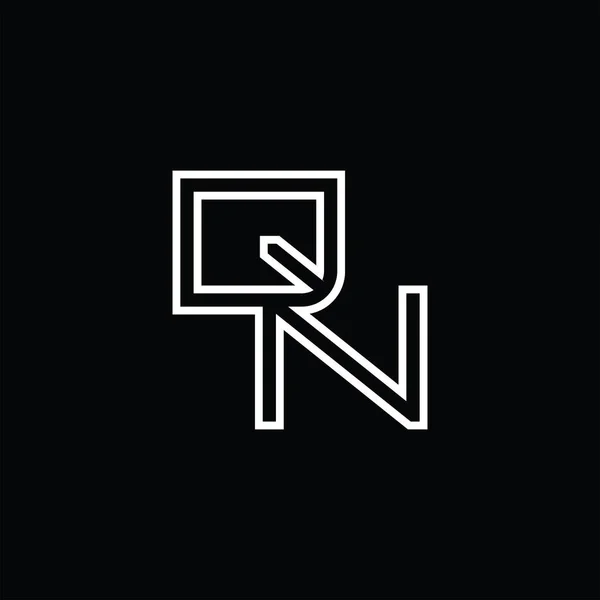 Logo Monogram Med Linje Stil Blackground Design Mall — Stock vektor