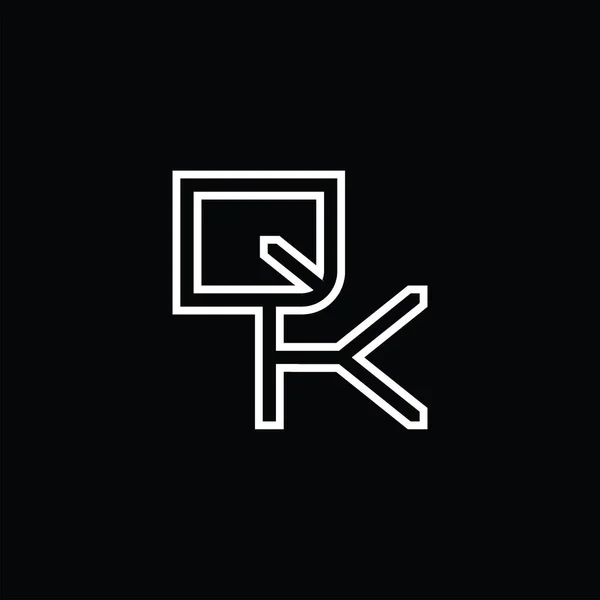 Logo Monograma Con Plantilla Diseño Blackground Estilo Línea — Vector de stock