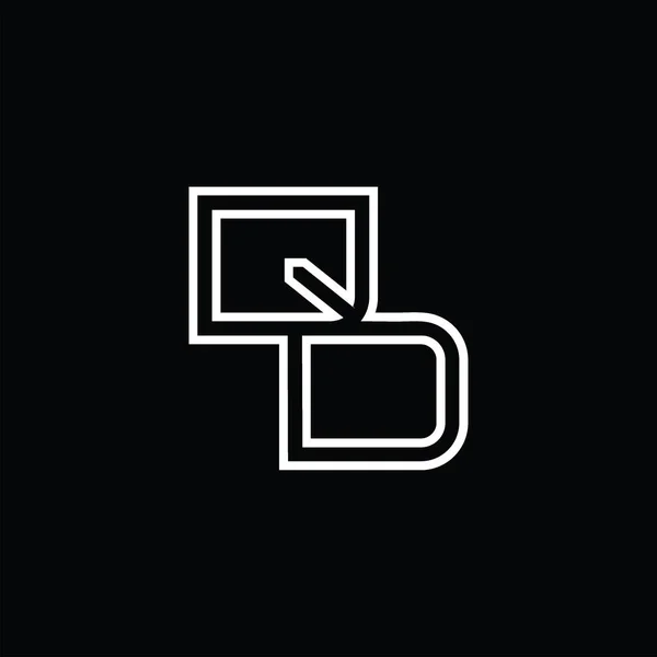 Logo Monogramă Șablon Design Blackground Stil Linie — Vector de stoc