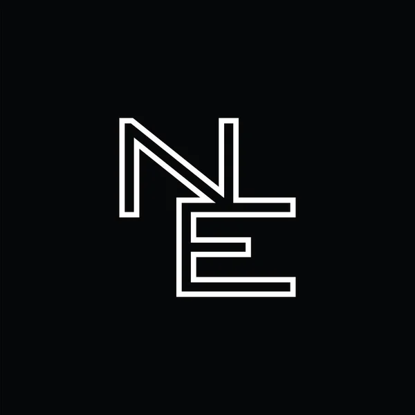 Çizgi Biçimi Siyah Zemin Tasarım Şablonlu Logosu — Stok Vektör
