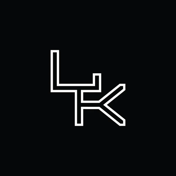 Logo Monogram Line Style Blackground Design Template — Διανυσματικό Αρχείο