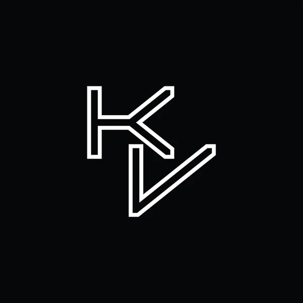 Logo Monogramm Mit Line Style Blackground Design Template — Stockvektor