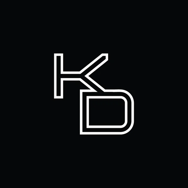Logo Monogramm Mit Line Style Blackground Design Template — Stockvektor