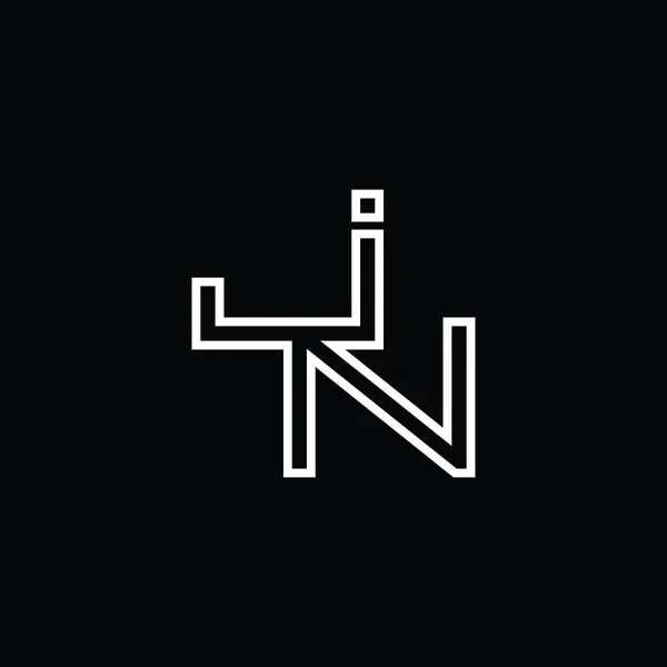 Logo Monogram Line Style Blackground Design Template — Vector de stock