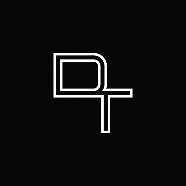 Logo Monogram Line Style Blackground Design Template — Διανυσματικό Αρχείο