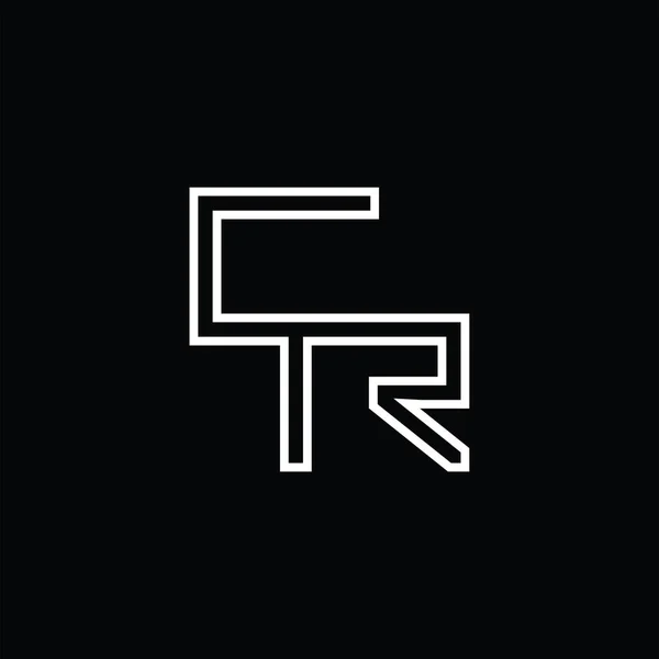 Logo Monogram Line Style Blackground Design Template — Image vectorielle