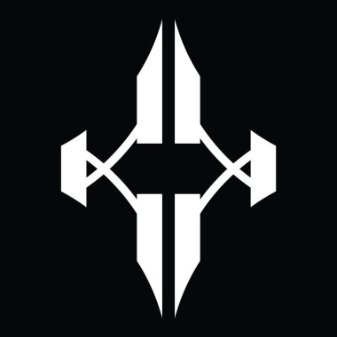 KK Logo monogram with diamond shape on blackground design template