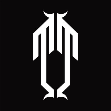 TT Logo monogram with horn shape design template