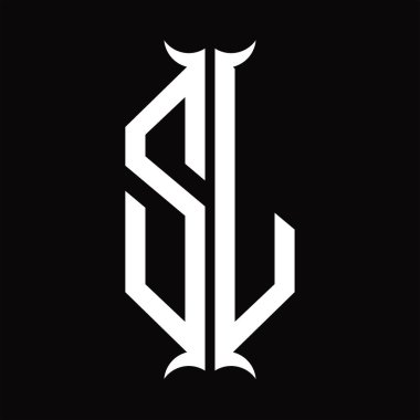 SL Logo monogram with horn shape design template