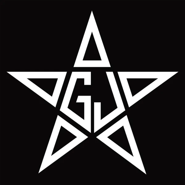 Logo Monogram Tvarem Hvězdy Šabloně Designu Blackground — Stockový vektor