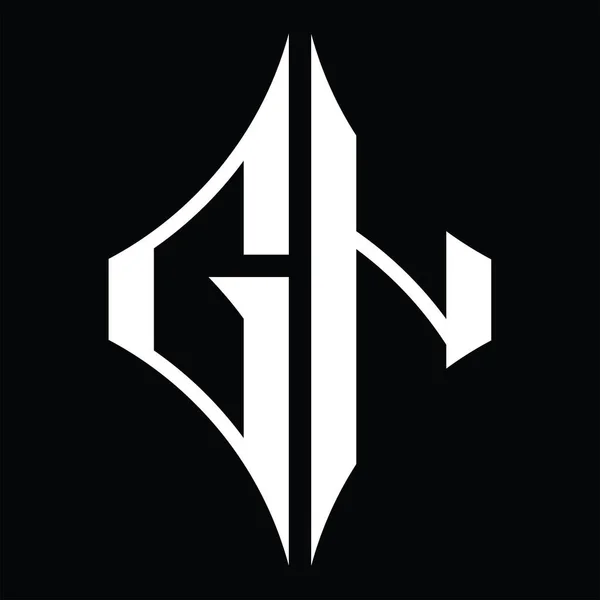 Logo Monogram Diamond Shape Blackground Design Template — Image vectorielle