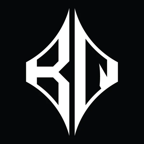 Logo Monogram Diamantovým Tvarem Šabloně Designu Blackground — Stockový vektor
