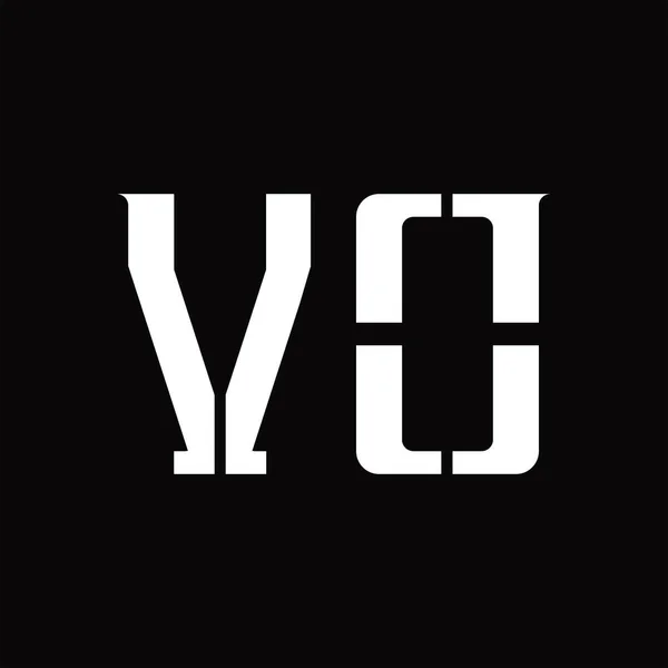 Logo Monogram Med Mellersta Skiva Blackground Design Mall — Stock vektor