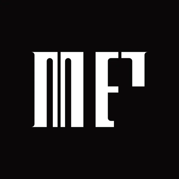 Logo Monogram Med Mitten Skiva Blackground Design Mall — Stock vektor