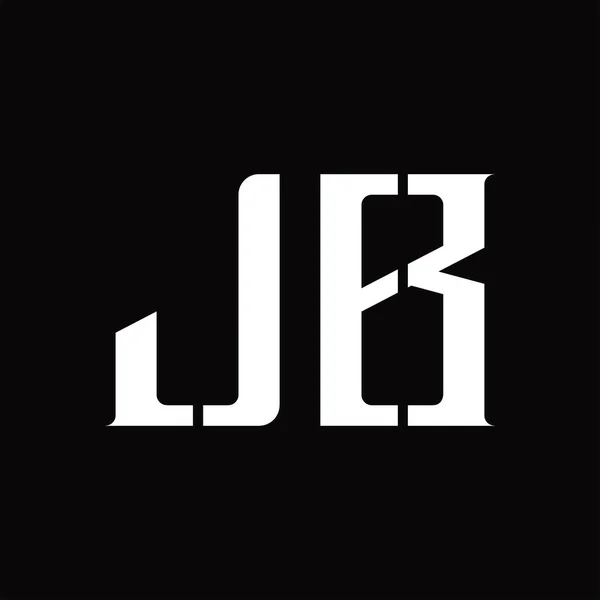 Logo Monogram Met Middelste Plak Blackground Design Template — Stockvector