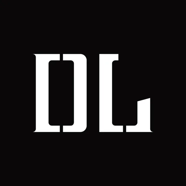 Logo Monogram Met Middelste Plak Blackground Design Mal — Stockvector