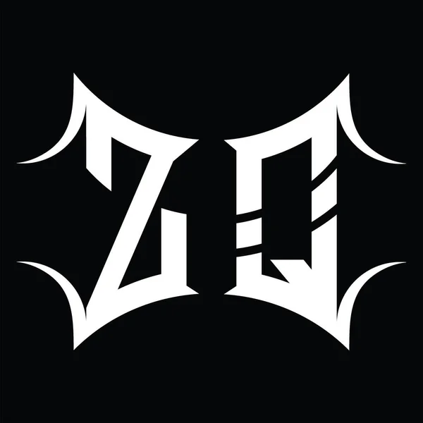 Монограмма Логотипа Абстрактной Формой Шаблона Черной Площадки — стоковый вектор