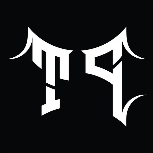 Logo Monogramme Avec Forme Abstraite Modèle Conception Fond Noir — Image vectorielle