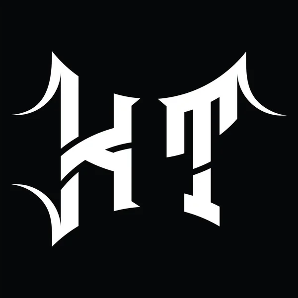 Монограмма Логотипа Абстрактной Формой Шаблона Черной Площадки — стоковый вектор