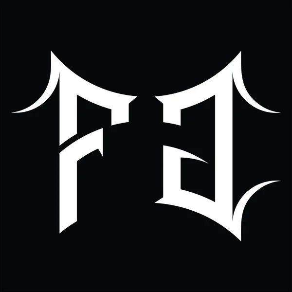 Монограма Логотипу Шаблоном Дизайну Чорного Фону Абстрактної Форми — стоковий вектор