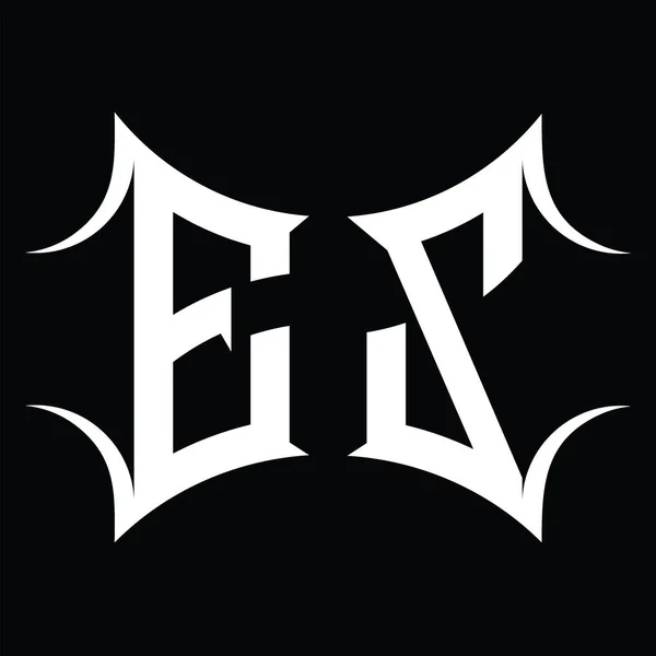 Монограмма Логотипа Абстрактной Формой Черновой Площадки — стоковый вектор