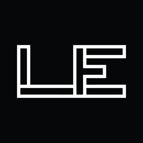 Kara Zemin Üzerinde Çizgi Biçimi Negatif Alan Ile Logo Monogramı — Stok Vektör