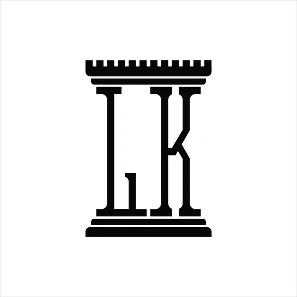 Логограма Логотипу Шаблоном Дизайну Білого Фону Стовпа — стоковий вектор