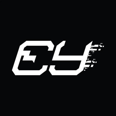 EY Logo monogram abstract speed technology blackground design template