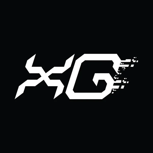 Xgロゴモノグラム抽象速度技術ブラックグランドデザインテンプレート — ストックベクタ