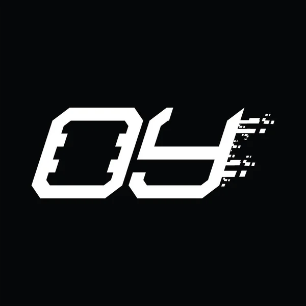 Logo Monogram Abstract Speed Technology Blackground Design Template — 스톡 벡터