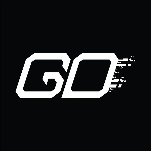 Logo Monogramm Abstrakte Geschwindigkeit Technologie Blackground Design Vorlage — Stockvektor