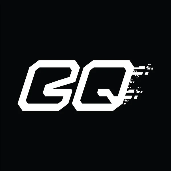 Logo Monogram Abstracte Snelheid Technologie Blackground Ontwerp Sjabloon — Stockvector