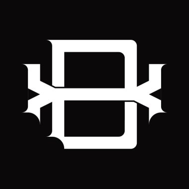 XD Logo monogram with vintage overlapping linked style on white design template