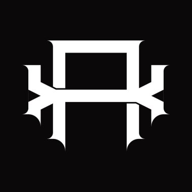 XA Logo monogram with vintage overlapping linked style on white design template