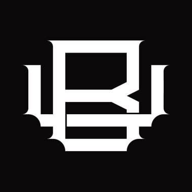 UB Logo monogram with vintage overlapping linked style on white design template