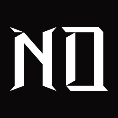 Kesik şekilli kara zemin tasarım şablonu ile logo yok