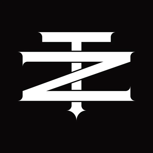 Логотип Монограмма Винтажным Перекрытием Связанный Стиль Белом Шаблоне Дизайна — стоковый вектор