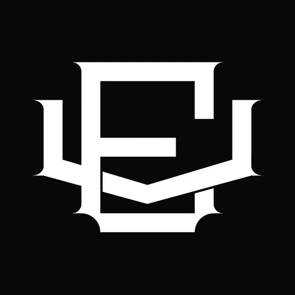 Монограма Логотипу Вінтажним Стилем Перекривається Білому Шаблоні Дизайну — стоковий вектор