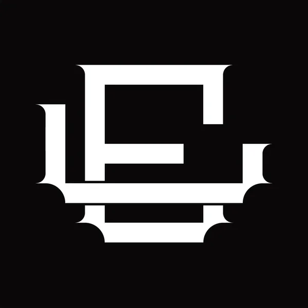 Logo Monogram Vintage Overlapping Linked Style White Design Template — Stock vektor