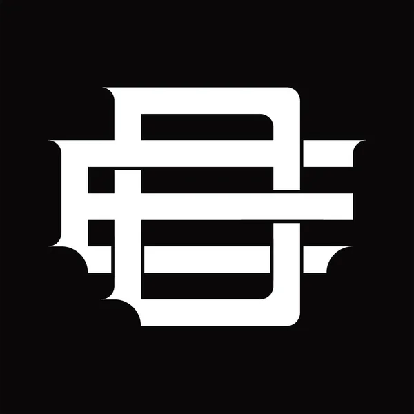 Logo Monogram Вінтажним Стилем Перекривається Білому Шаблоні Дизайну — стоковий вектор