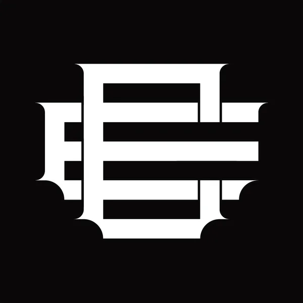 Монограмма Логотипа Винтажным Перекрытием Связанного Стиля Белом Шаблоне Дизайна — стоковый вектор