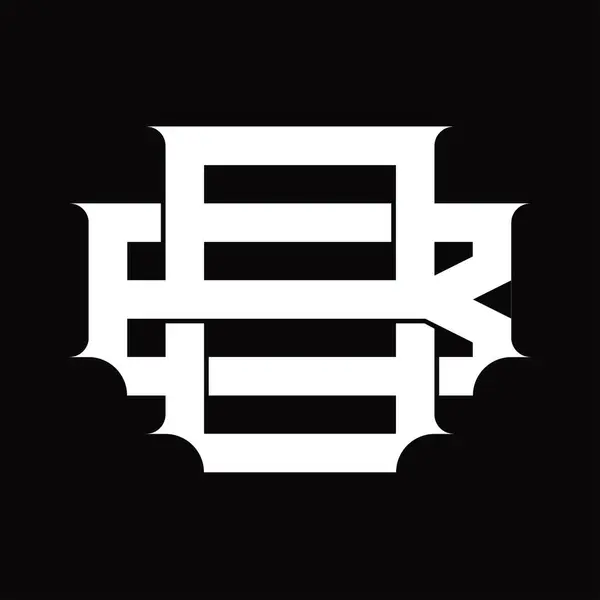 Логограма Логотипу Вінтажним Стилем Перекривається Білому Шаблоні Дизайну — стоковий вектор