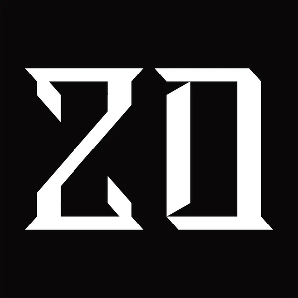 Монограмма Logo Шаблоном Чертежной Площадки Форме Ломтика — стоковый вектор